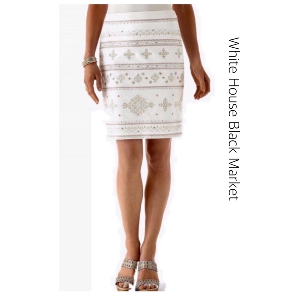NWOT Embroidered Pencil Skirt